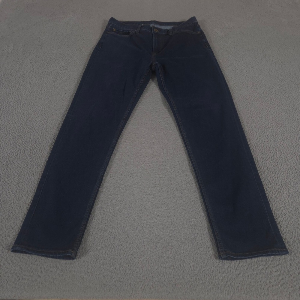 Banana Republic Jeans Mens 36x34 Dark Indigo Slim Travel Pant Skinny Leg Stretch